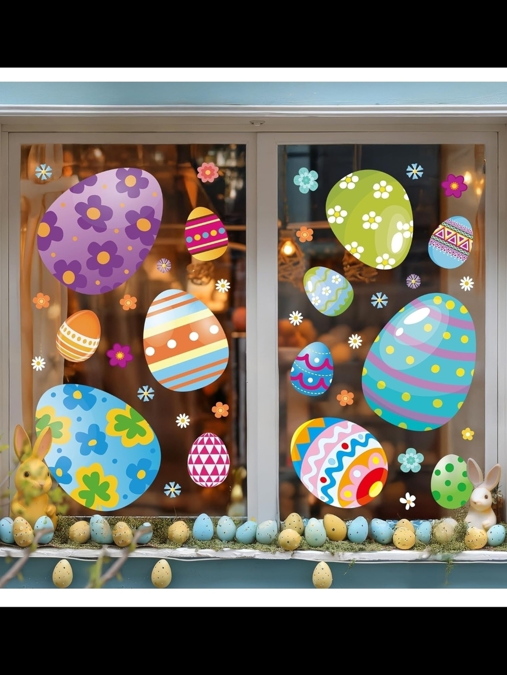 Joeyan Easter Window Cling Decorations 9 Sheets